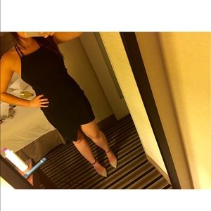 Asymmetrical express black dress